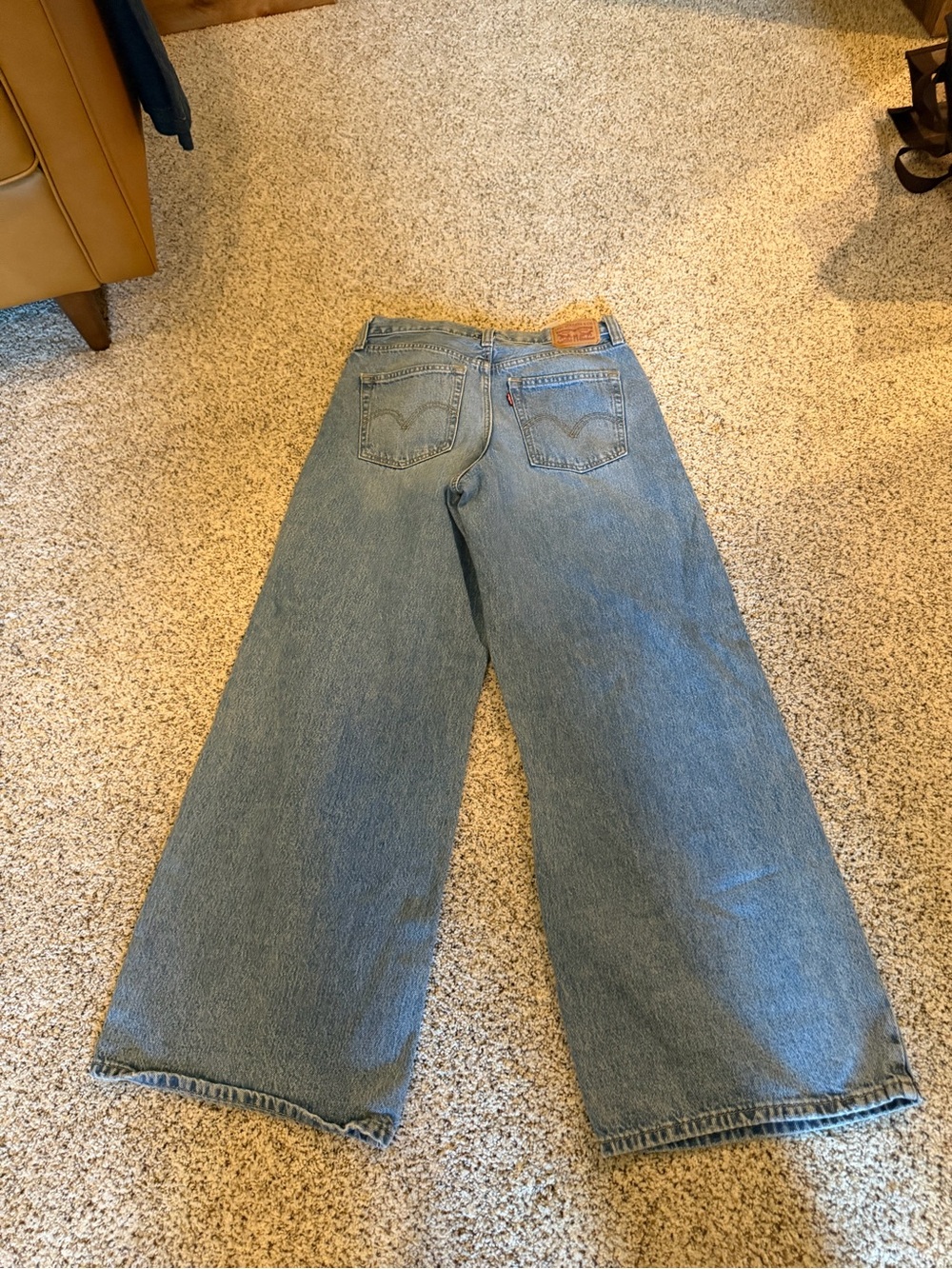 ‘94 baggy wide leg Levi’s Women's Distressed Wide-Leg Jeans - Blue - Picture 3 of 3